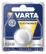 Varta Lithium knappecellebatteri CR2430 | 3 V DC | 290 mAh | 1-Blister | Sølv