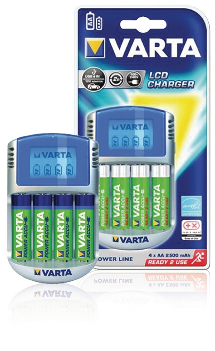 Varta NiMH batterilader AA / AAA | 1.2 V DC | 4x AA/HR6 2600 mAh | Trickle lader | Euro / Type-C (CEE 7/16) | Energitype for batteri: AA