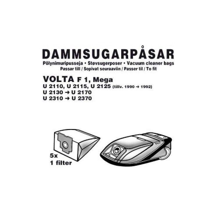 Champion Støvposer Volta F1 5 stk
