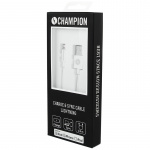 Champion USB-A til Lightning-kabel 2 m hvit