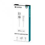 Champion USB-A til Lightning-kabel 2 m hvit