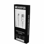 Champion USB-A til Lightning-kabel 1 m hvit
