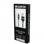 Champion USB-A til Lightning-kabel 2 m svart