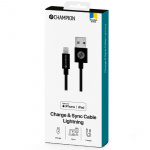 Champion USB-A til Lightning-kabel 2 m svart