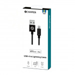 Champion USB-A til Lightning-kabel 2 m svart