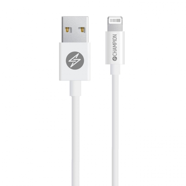 Champion USB-A til Lightning-kabel 3 m hvit