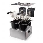 Tristar Dobbel frityrgryte i rustfritt stål 2 X 3l Tristar Dobbel frityrgryte i rustfritt stål 2 X 3l