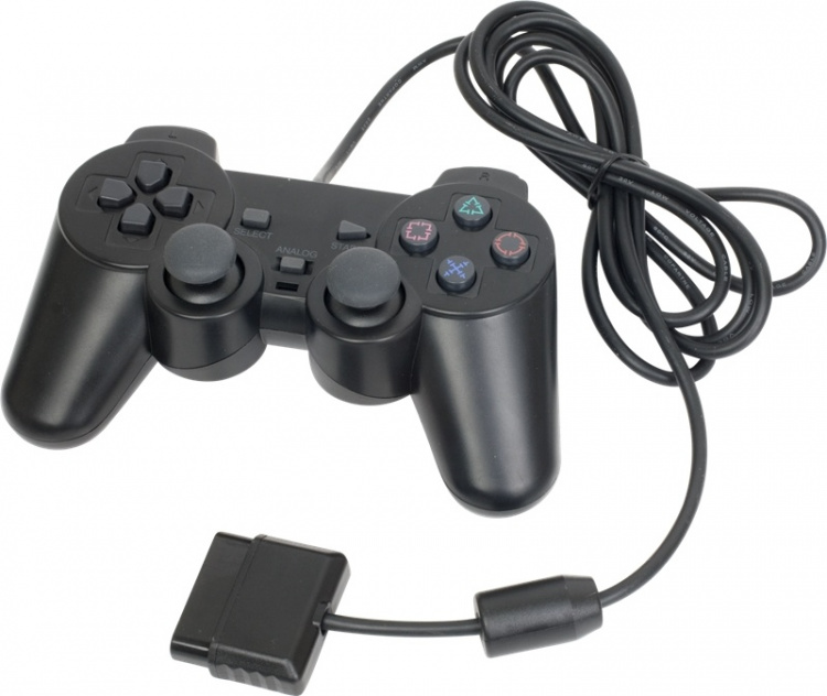 Håndkontroll for Playstation 2 (Svart)