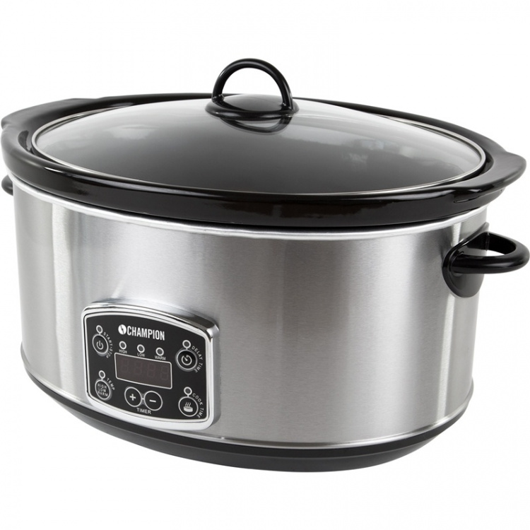 Champion Slowcooker 6,5L 320W SC210 Rustfritt stål