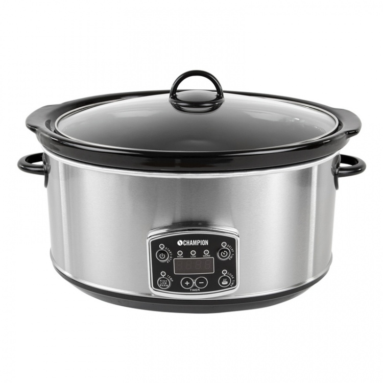 Champion Slowcooker 6,5L 320W SC210 Rustfritt stål