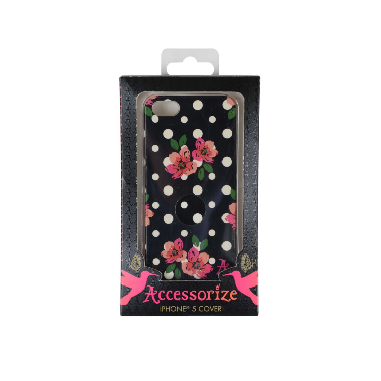 ACCESSORIZE Lommebokveske iPhone 5/5s/SE Polka Svart