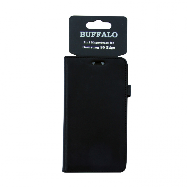 Buffalo Lommebokveske Samsung S6 Edge Svart Buffalo Lommebokveske Samsung S6 Edge Svart