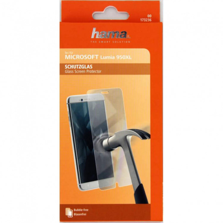 Hama Microsoft Lumia 950XL Herdet Glass Skjermbeskyttelse Hama Microsoft Lumia 950XL Herdet Glass Skjermbeskyttelse