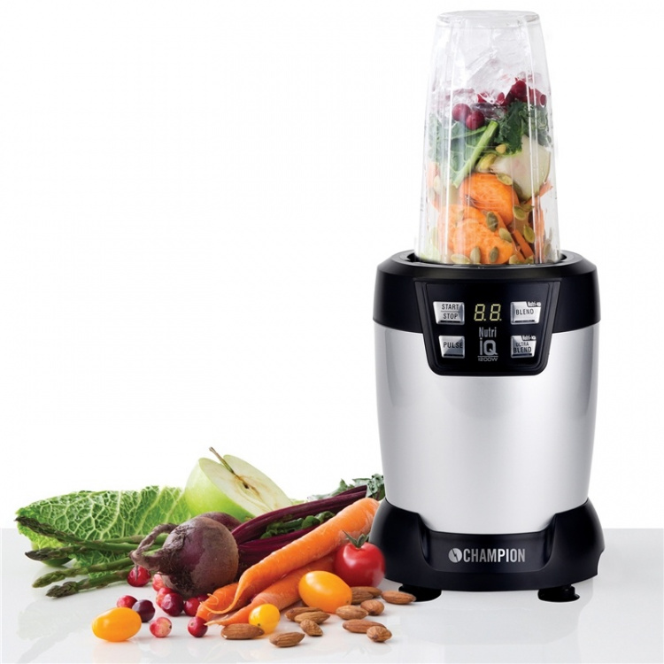 Champion Nutrition Blender Pro Digital 1200W NB500 Svart/sølv Champion Nutrition Blender Pro Digital 1200W NB500 Svart/sølv