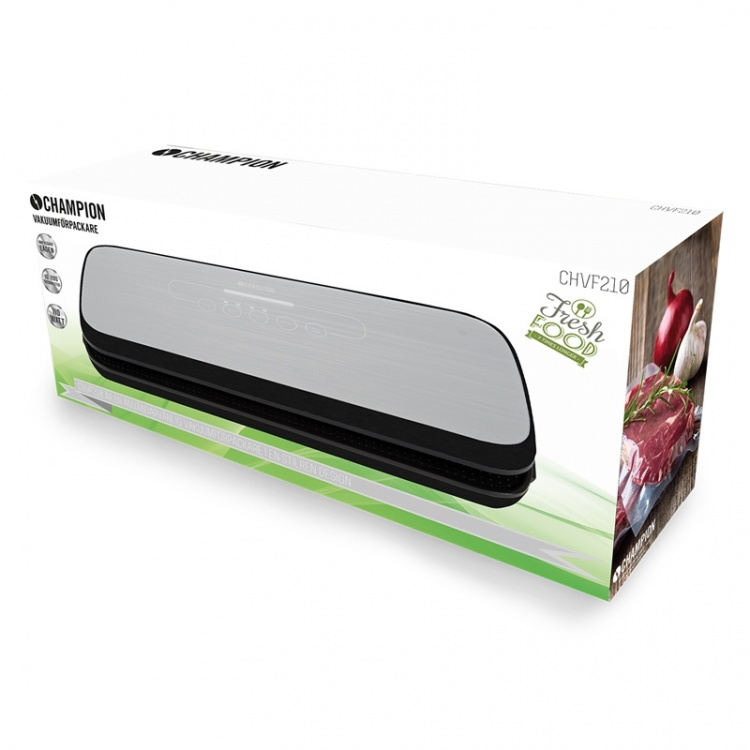 Champion Vakuumpakker Fresh 10L/min 110W VF210 Sølv/Svart Champion Vakuumpakker Fresh 10L/min 110W VF210 Sølv/Svart