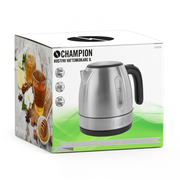 Champion Vannkoker 1,0L VK050 Rustfritt stål