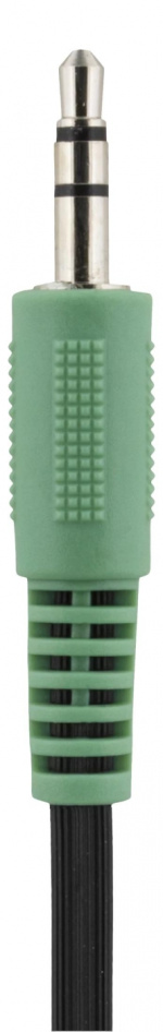 DELTACO hörlur med volymkontroll 2,5m kabel, svart