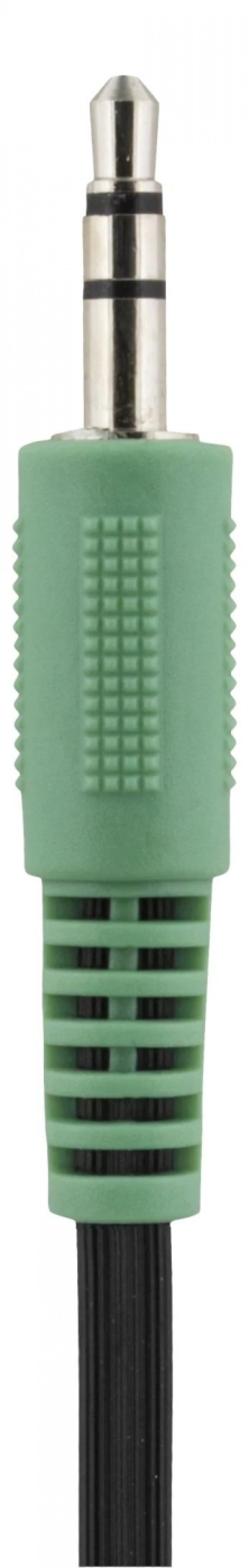 DELTACO hörlur med volymkontroll 2,5m kabel, svart