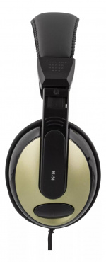 DELTACO hörlur med volymkontroll 2,5m kabel, svart