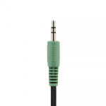 DELTACO hörlur med volymkontroll 2,5m kabel, svart