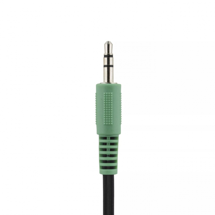 DELTACO hörlur med volymkontroll 2,5m kabel, svart