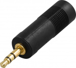 DELTACO multimediaadapter 6,3mm input - 3,5mm stereo output