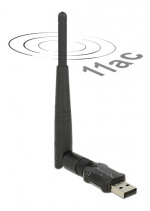 DeLOCK trådløst netverkskort, ekstern antenne, 802.11AC, USB 2.0, svar DeLOCK trådløst netverkskort, ekstern antenne, 802.11AC, USB 2.0, svar