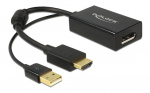 DeLOCK HDMI til Displayport adapter, 4K, HDMI ha, DP ho, svart DeLOCK HDMI til Displayport adapter, 4K, HDMI ha, DP ho, svart