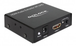 DeLOCK HDMI Stereo/5.1 lydforvandler, UltraHD, Stereo S/PDIF, svart