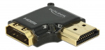 DeLOCK HDMI-adapter, 19-pinners ho-ha, vinklet 90° til høyre, svart