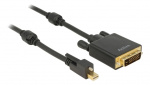 DeLOCK miniDP - DVI-D 24+1 kabel, 1m, Ultra HD, skrue, 1m DeLOCK miniDP - DVI-D 24+1 kabel, 1m, Ultra HD, skrue, 1m