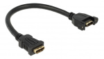 DeLOCK HDMI kabel for panelmont. 2xHDMI 19-pol Ho, svart