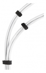 DELTACO Borrelås på rull, bredde 10mm, 25m, svart