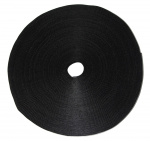 DELTACO Borrelås på rull, bredde 10mm, 25m, svart