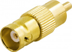 DELTACO adapter, RCA output til BNC input, gullbelagt