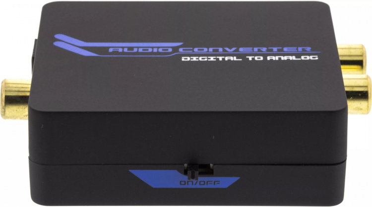 DELTACO digital til analog lydkonverter med 3,5 mm, svart
