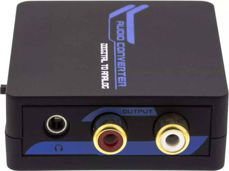 DELTACO digital til analog lydkonverter med 3,5 mm, svart