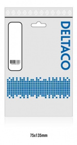 DELTACO HDMI-adapter, 19-pinners ha til ho, vinklet, svart