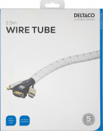 DELTACO Kabelavslutter i nylon, 25 mm diameter, verktøy inkludert, 2,5 m, hvit DELTACO Kabelavslutter i nylon, 25 mm diameter, verktøy inkludert, 2,5 m, hvit
