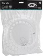 DELTACO Kabelbinder i nylon, 25 mm diameter, inkludert verktøy, 5 m, hvit