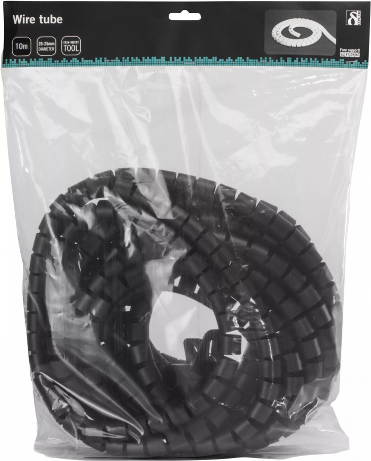 DELTACO Kabelbinder i nylon, 25 mm diameter, inkludert verktøy, 10 m, svart DELTACO Kabelbinder i nylon, 25 mm diameter, inkludert verktøy, 10 m, svart