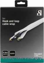 DELTACO kabelsorteringsstrømpe i nylon, borrelås, 5m, hvit DELTACO kabelsorteringsstrømpe i nylon, borrelås, 5m, hvit