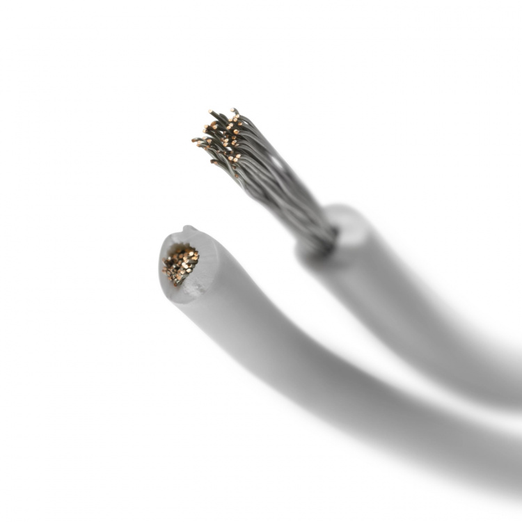 DELTACO Högtalarkabel, 2x0,75mm, vit, rulle om 50m