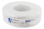 DELTACO Högtalarkabel, 2x0,75mm, vit, rulle om 100m