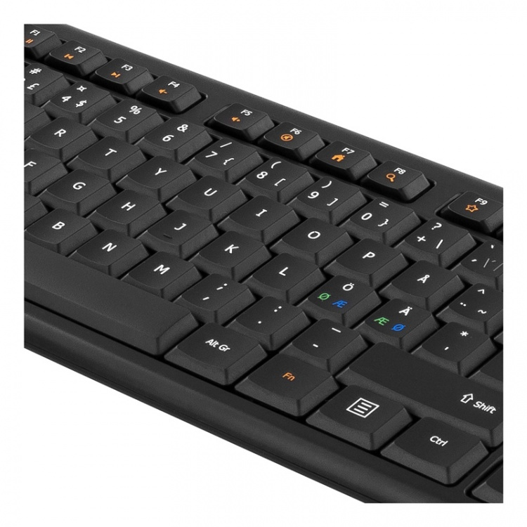 DELTACO Tastatur, nordisk layout, USB, 1,1 m kabel, svart DELTACO Tastatur, nordisk layout, USB, 1,1 m kabel, svart