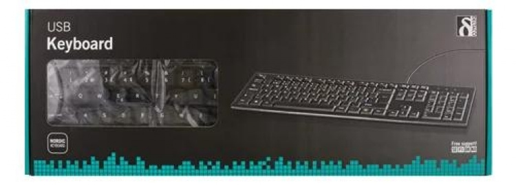 DELTACO Tastatur, nordisk layout, USB, 1,1 m kabel, svart DELTACO Tastatur, nordisk layout, USB, 1,1 m kabel, svart