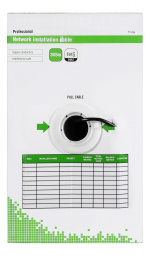 DELTACO U/UTP Cat6 installasjonskabel, for utendørs bruk, 305m, svart