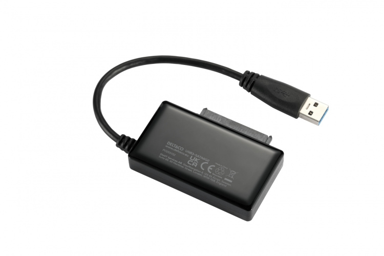 DELTACO USB 3.0 til SATA 6GB/s adapter, for 2,5