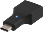 DELTACO USB 2.0-adapter, Type C - Type A hunn, svart DELTACO USB 2.0-adapter, Type C - Type A hunn, svart