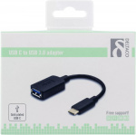 DELTACO USB 3.1-adapter, Gen 1, Type C hann - Type A hunn, svart DELTACO USB 3.1-adapter, Gen 1, Type C hann - Type A hunn, svart